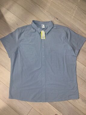 all in motion Light Blue Short-Sleeve Button-Down Shirt